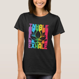 T-shirt Inspirez Expirez Yoga Lotus Coloré Méditation & Ch