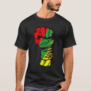 T-shirt Inspiring Black Leaders Power Fist Hand Black Hist