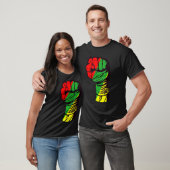 T-shirt Inspiring Black Leaders Power Fist Hand Black Hist (Unisexe)