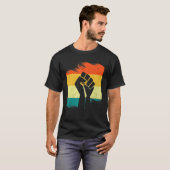 T-shirt Inspiring Black Leaders Power Fist Hand Black Hist (Devant entier)