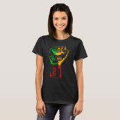 T-shirt Inspiring Black Leaders Power Fist Hand Black Hist (Devant entier)