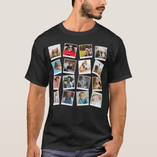 T-shirt instagram personnalisé Collage photo moderne