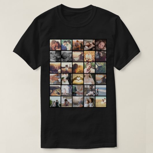T-shirt Instagram personnalisé photo collage (Design devant)