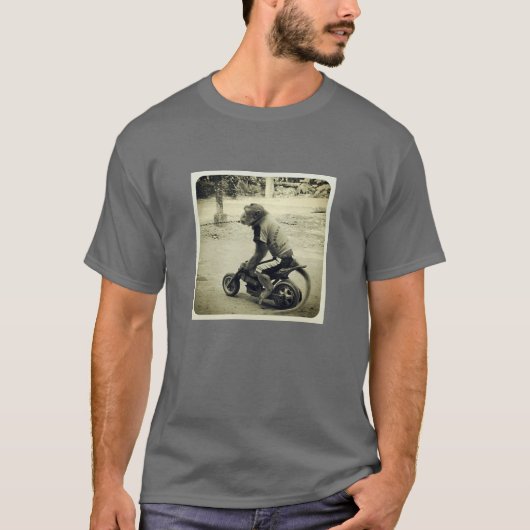 T-shirt Instagram Singe sur un vélo (Devant)