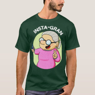 T-shirt Instagran mignon médias sociaux grand-mère jeu de