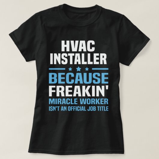 T-shirt Installateur HVAC (Design devant)