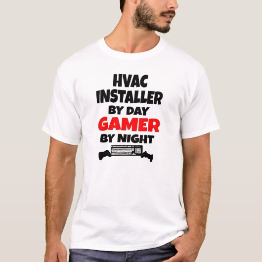 T-shirt Installation de Gamer HVAC (Devant)