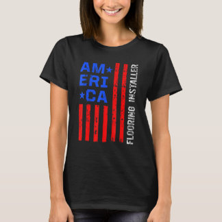T-shirt Installation du plancher de l'entrepreneur