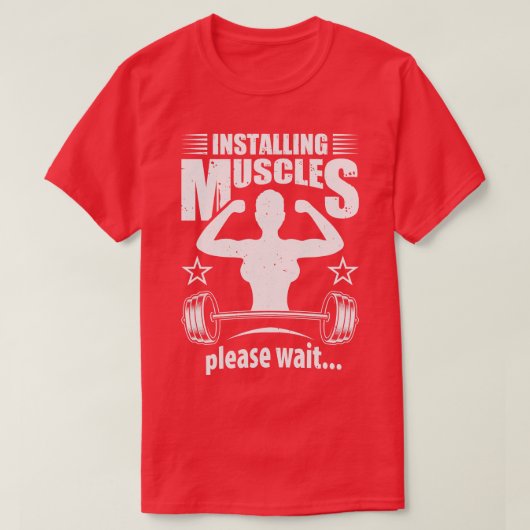 T-shirt Installation Muscles Bodybuilder Gym Fitness 12 (Design devant)