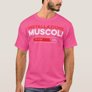 T-shirt Installation Muscles Fitness Sports Gym Dumbbells