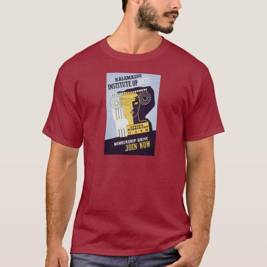 T-shirt Institut de Kalamazoo des arts - affiche de WPA - (Devant)