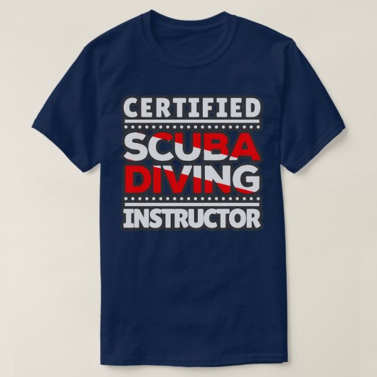 T-shirt Instructeur certifié de plongée sous-marine (Design devant)