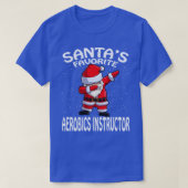 T-shirt Instructeur d'aérobic favori Santas Noël (Design devant)