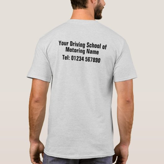 T-shirt Instructeur de conduite école de conduite Apprendr (Dos)