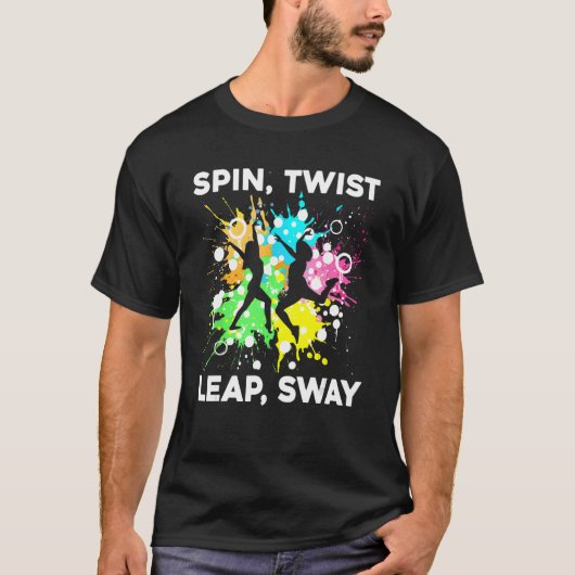 T-shirt Instructeur de danse Spin Twist Leap Sway Dancer E (Devant)
