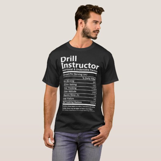 T-shirt Instructeur de perceuse T - Nutritif (Devant entier)