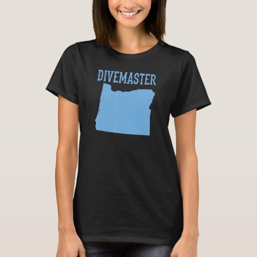 T-shirt Instructeur de plongée Oregon Divemaster Drapeau d (Devant)