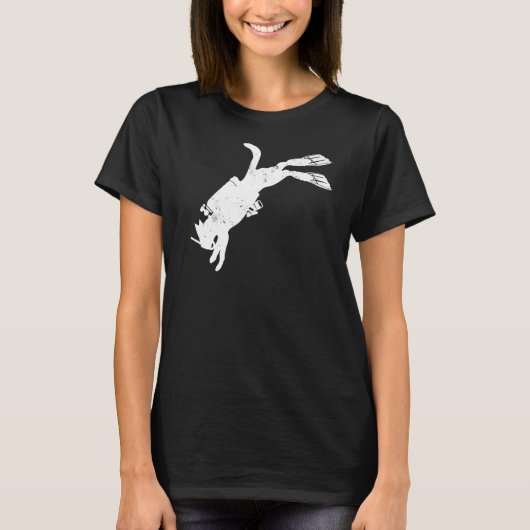 T-shirt Instructeur de plongée plongée Cat Diver (Devant)