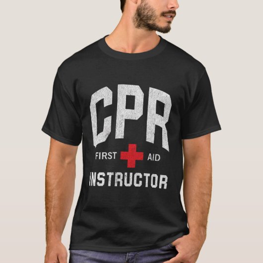 T-shirt Instructeur de première urgence Cpr (Devant)