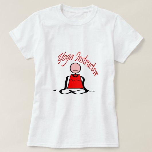 T-shirt Instructeur de yoga---Chiffre de bâton de position (Design devant)