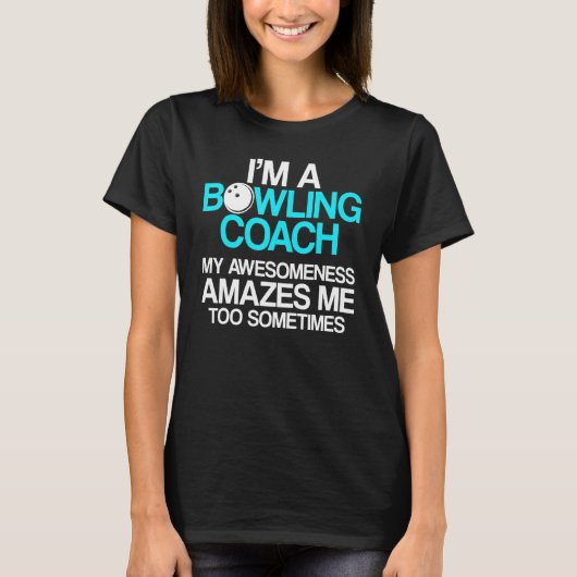 T-shirt Instructeur d'équipe de Bowling Coach 21 (Devant)