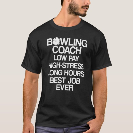 T-shirt Instructeur d'équipe de Bowling Coach 23 (Devant)