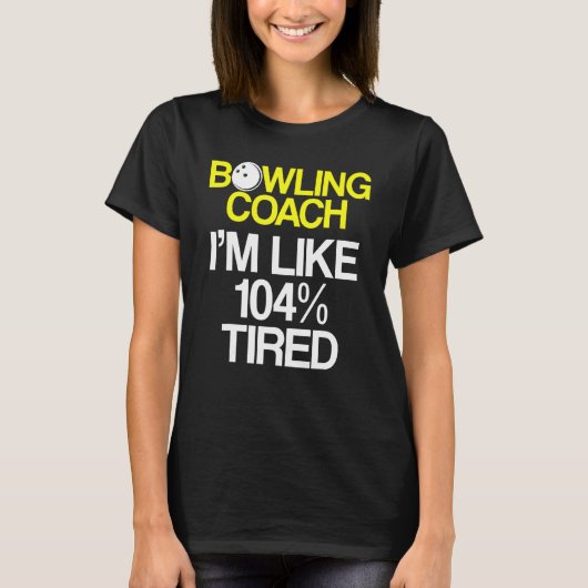 T-shirt Instructeur d'équipe de Bowling Coach 9 (Devant)
