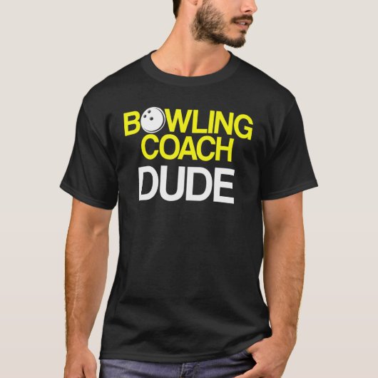 T-shirt Instructeur d'équipe de Bowling Coach Player 1 (Devant)