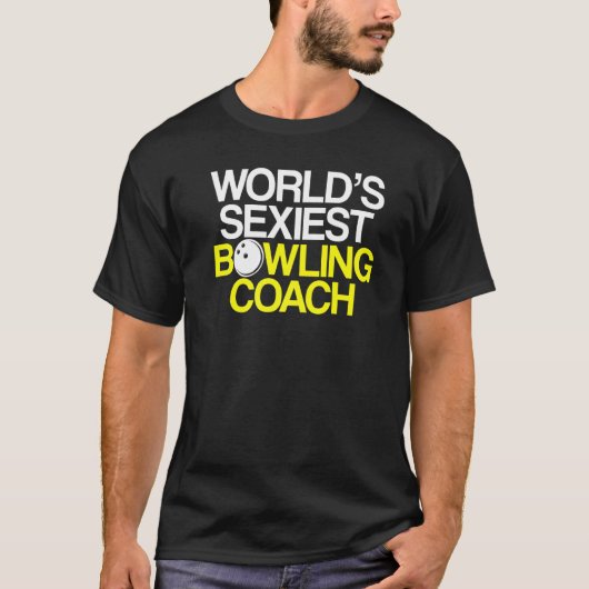 T-shirt Instructeur d'équipe de Bowling Coach Player 2 (Devant)