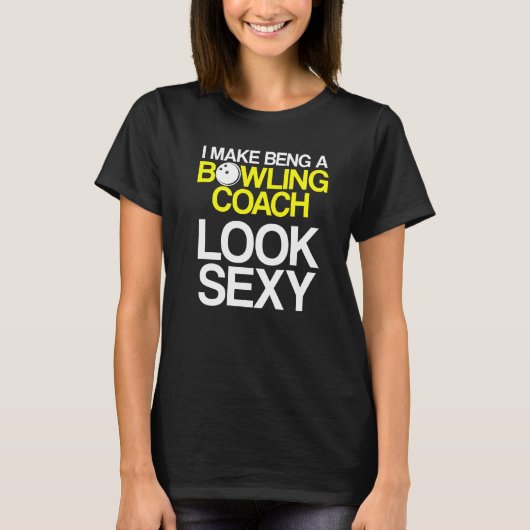 T-shirt Instructeur d'équipe de Bowling Coach Player 33 (Devant)