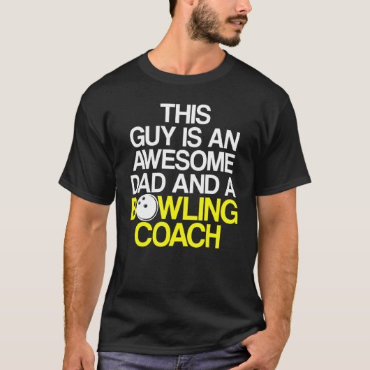 T-shirt Instructeur d'équipe de Bowling Coach Player 35 (Devant)