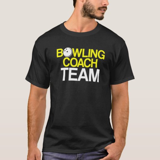 T-shirt Instructeur d'équipe de Bowling Coach Player 7 (Devant)