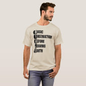 T-shirt Instruction de base de la BIBLE avant de quitter l (Devant entier)