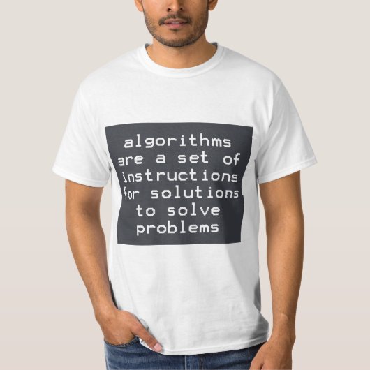 T-shirt Instructions d'algorithmes Solutions Résoudre des (Devant)