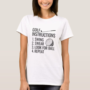 T-shirt Instructions de golf