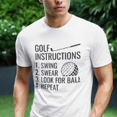 T-shirt Instructions de golf