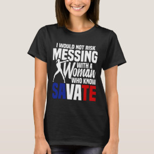 T-shirt Instructrice d'arts martiaux français Savate de ki