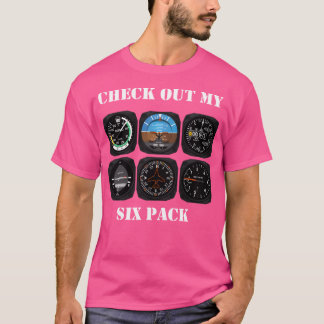 T-shirt Instrument Aviation 6 Pack Pour Pilotes