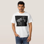 T-shirt Instrument classique musical de piano à queue (Devant entier)