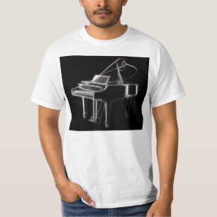 T-shirt Instrument classique musical de piano à queue