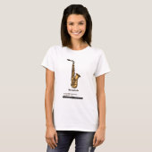 T-shirt Instrument de jazz saxophone (Devant entier)