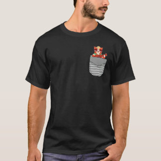 T-shirt Instrument de musique pour chat Ukulele dans poche