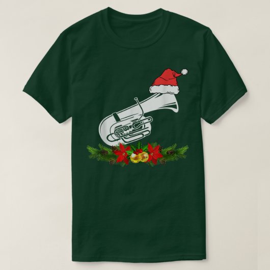 T-shirt Instrument musical de Tuba Christmas (Design devant)
