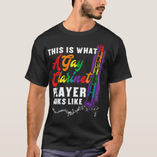 T-shirt Instrumentaliste du lecteur Clarinet gay pride