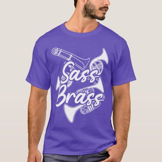 T-shirt Instruments à vent Cor d'harmonieTrompette rétro (Devant)