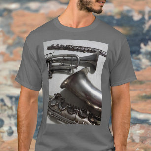T-shirt Instruments de musique argentée Photographie