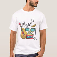 Instruments de musique de dessin coloré Graphisme