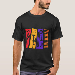 T-shirt Instruments De Musique De Jazz Pour Les Amateurs D