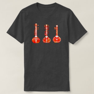 T-shirt Instruments de musique folklorique indienne Sitar 