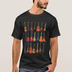 T-shirt instruments de musique Rock N Roll guitare